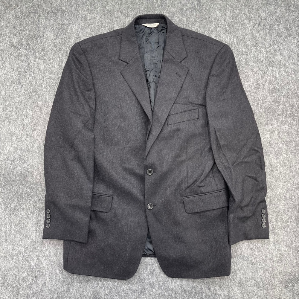 Joseph & Feiss Blazer Mens 40R 100% Lambswool Blazer Charcoal Grey Sport Coat